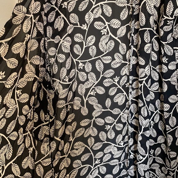 Vintage Josie by Natori Set Slip & Wrap Robe Night Dress Leaf Vine print size S - Picture 9 of 11